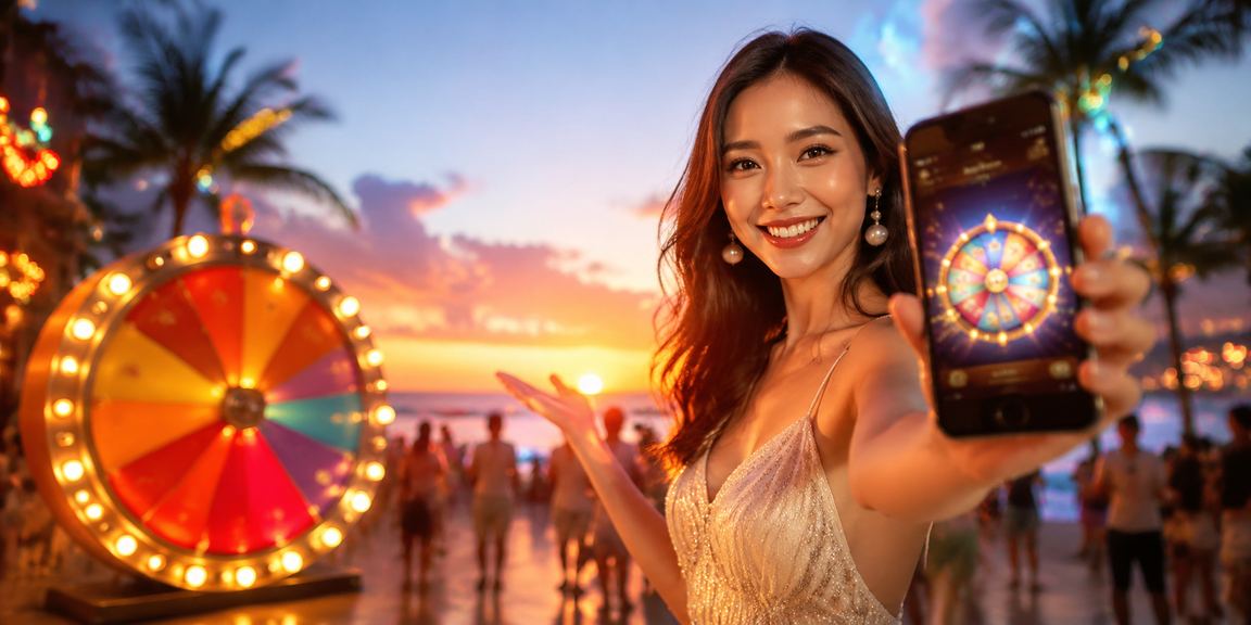 Quang cảnh bãi biển Phú Quốc với lễ quay thưởng may mắn